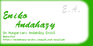 eniko andahazy business card